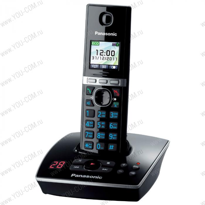 Panasonic KX-TG8061RUB (черный) (AOH, Caller ID, подключ до 6 доп.трубок, подсветка дисплея и клав-ры, скиперфон, 200 ном., полифония 32, ночной режим, TFT дисплей цветной, цифровой автоответчик)