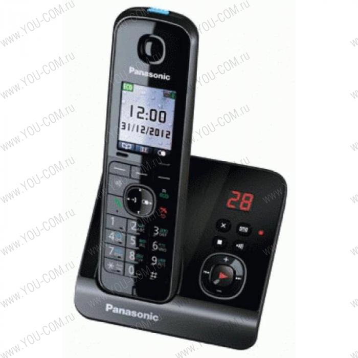 Panasonic KX-TG8161RUB (черный) (AOH, Caller ID, фун-ция рез. питания, радионяня, быстрый доступ, 200 ном., 2х зн. дисплей на базе, ночной режим, TFT дисплей цветной, циф. автоответчик)