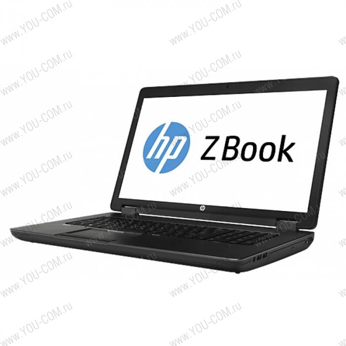 Ноутбук ZBook 17 4DIMM 17 Base NB PC / ntel i7-4800MQ / 256GB SATA-3 Solid State Drive / 8GB MHz DDR3L 2DM / NVIDIA Quadro K3100M Graphics / DVD+/-RW SuperMulti DL / Microsoft Windows 7 Pro 64 w/Microsoft Wi