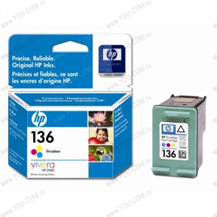 Картридж HP 136 трёхцветный к PSC 1513 (5 мл)