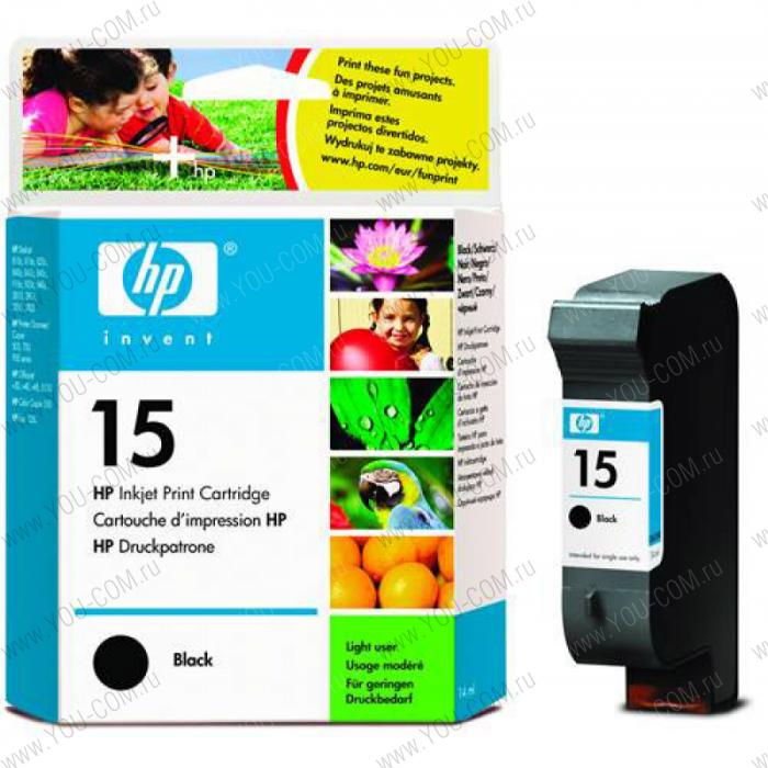 Cartridge HP 15 к DJ 810C/816C/825C/840C/843C/845C/916C/920C/940C/3810/3816/3820/3822/PSC  750 , черный (25ml)