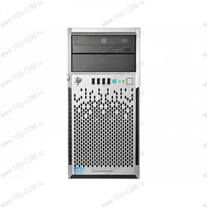Сервер "Башня" Proliant ML310e Gen8v2 i3-4150 NHP Tower(4U)/Corei2C 3.5GHz(3Mb)/1x2GbUD_12800/B120i(ZM/SATA/RAID0/1/1+0)/noHDD(4)LFF/noDVD/iLO4std/2x1GbEth/1x350W(NHP)