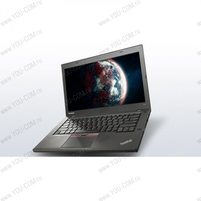 ThinkPad T450 14"HD(1366x768),i3-5010U(2,1GHz),6Gb(2),500GB@5400 +8GbSSD, HD Graphics 5500, WiFi,BT,TPM,FPR,WWAN ready, 3cell+3cell,Cam,W7Pro64+W8.1 Pro, 1,8kg,3y warr, MTM20BV