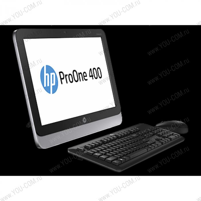HP ProOne 400 All-in-One 19.5"(1600x900),Celeron G1820T,4GB DDR3-1600(1x4GB),500GB HDD 7200 SATA,DVD+/-RW,GigEth,Wi-Fi,BT,usb kbd/mse,FreeDOS,1-1-1 Wty