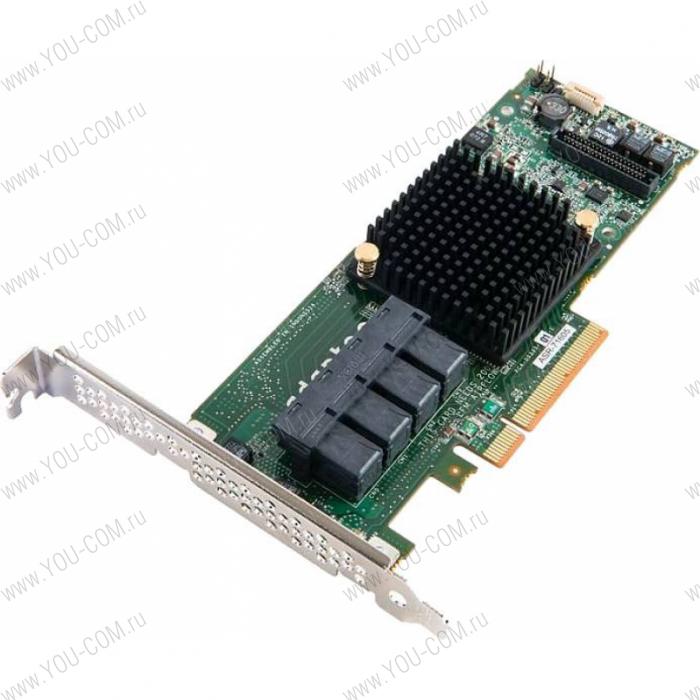 Adaptec ASR-71605E (PCI-E v3 x8, LP) SGL SAS/SATAII, RAID 0,1,10,1E, 16port(int 4*SFF8643), 256 Mb cache, Каб.отдельно