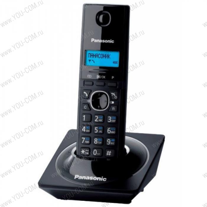 Panasonic KX-TG1711RUB (черный) (АОН, 12 мелодий звонка, часы, будильник, подсветка дисплея,часы, 50 ном., поиск трубки, кр.на стену)