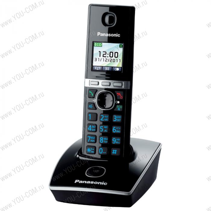 Panasonic KX-TG8051RUB (черный) (AOH, Caller ID, подключ до 6 доп.трубок, подсветка дисплея и клав-ры, скиперфон, 200 ном., полифония 32, ночной режим, TFT дисплей цветной, цифровой автоответчик)