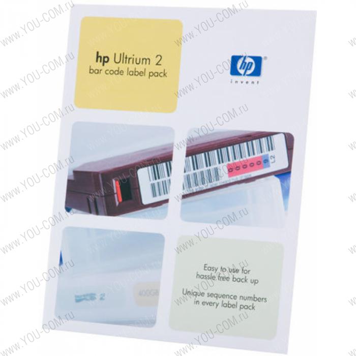 HP Ultrium2 400Gb bar code label pack (100 data + 10 cleaning) for C7972A (for libraries & autoloaders)