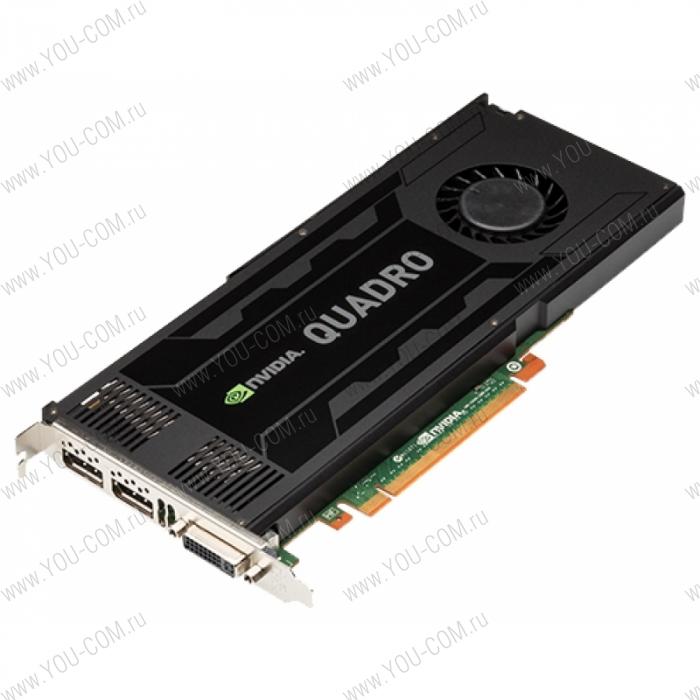 PNY Quadro K4000 3GB PCIE 2xDP DVI-I Stereo 811/1404 192-bit DDR5 768 Cores DP to DVI-D (SL) & DVI-I to VGA adapters, Bulk