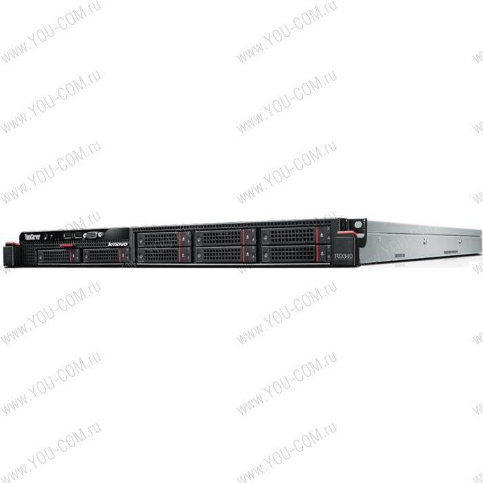 ThinkServer RD340 E5-2430v2 Rack(1U)/Xeon6C 2.5GHz(15Mb)/1x8GbRDIMM(LV)/Raid 500(RAID 0/1/10)/noHDD(8)SFF/noDVD/2x1GbEthernet/1x550W(2up )