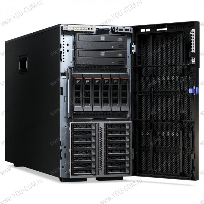 Lenovo TopSeller x3500M5 Tower 5U, Xeon 6C E5-2620v3 (2.4GHz/1866MHz/15M/85W),8GB/1Rx4/2133MHz/1.2V LP RDIMM),3x300GB 10K 2.5" HS SAS(upto8/16),DVD,SR M5210(1GB flash/RAID 0,1,10,5),4xGbE,2x750W p/s