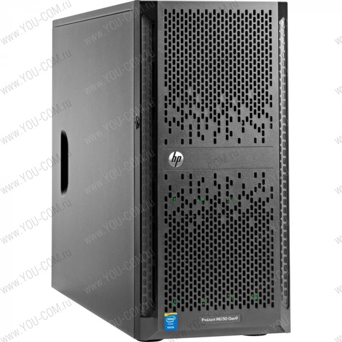 ProLiant ML150 Gen9 E5-2609v3 NHP Tower(5U)/Xeon6C 1.9GHz(15Mb)/1x8GbR1D_2133/B140i(ZM/RAID 0/1/10/5)/1x1TbSATA(4/up8)LFF/DVDRW/iLOstd(no port)/2NHPFans/2x1GbEth/1x550W(NHP)