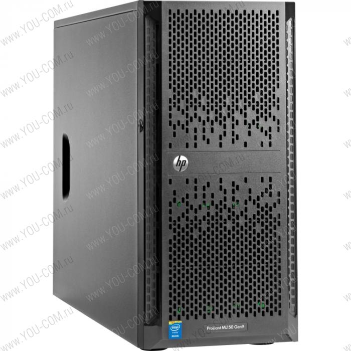 ProLiant ML150 Gen9 E5-2609v3 Hot Plug Tower(5U)/Xeon6C 1.9GHz(15Mb)/1x8GbR1D_2133/B140i(ZM/RAID 0/1/10/5)/noHDD(4/up8)LFF/noDVD/iLOstd(no port)/2NHPFans/2x1GbEth/1x550W(NHP)