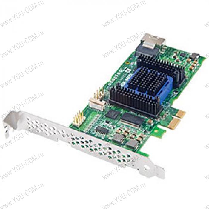Контроллер Adaptec ASR-6405E (PCI-E v2 x1, LP) KIT SAS 6G, RAID 0,1,10,1E, 4port(intSFF8087), 128Mb cache + каб. 2272300-R