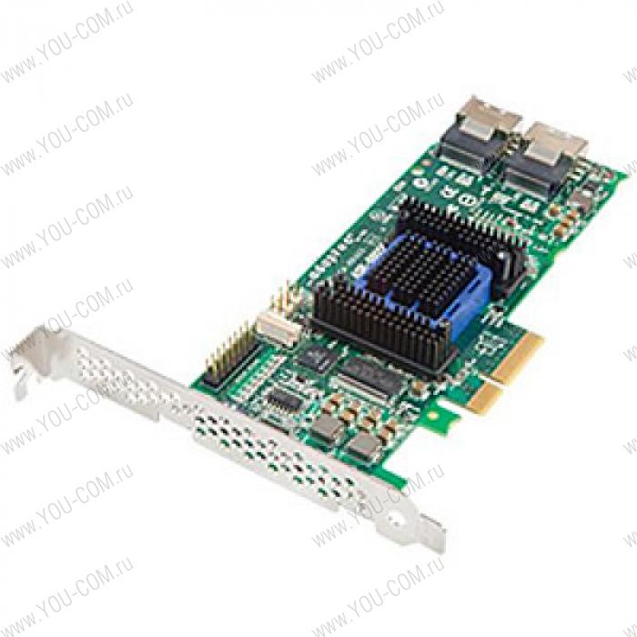 Adaptec ASR-6805E (PCI-E v2 x4, LP) SGL SAS 6G, RAID 0,1,10,1E, 8port(int2*SFF8087), 128Mb onboard, Каб.отдельно
