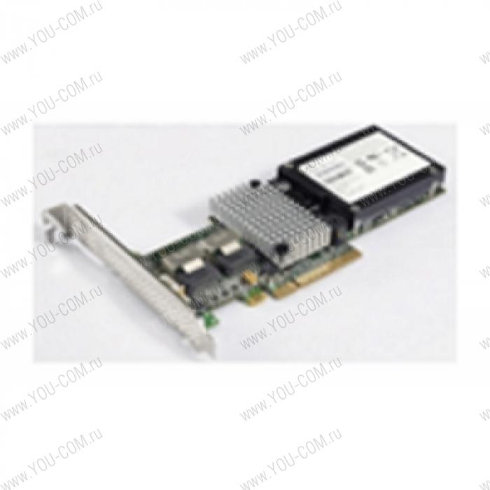 ThinkServer RAID 500 Adapter SAS (LSI 9240-8i) (2 int (SFF8087) ports SAS) support RAID 0/1/10 PCI-e x8 LP icl FH and LP bracket
