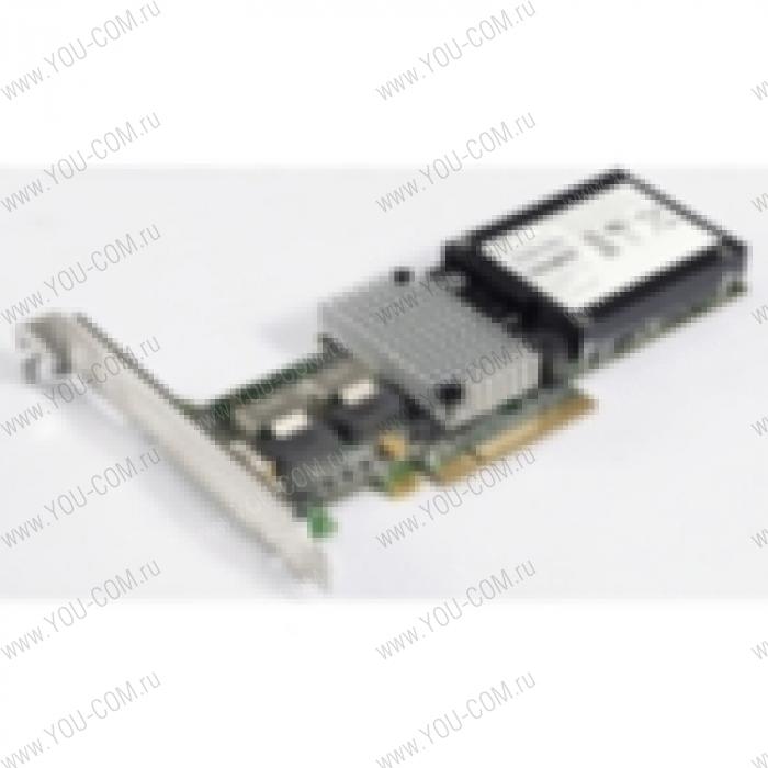 ThinkServer 700 RAID Adapter SAS (LSI 9260-8i) with 512MB w/o BBU (2 int (SFF8087) ports SAS) PCI-E x8 v2 icl FH and LP bracket