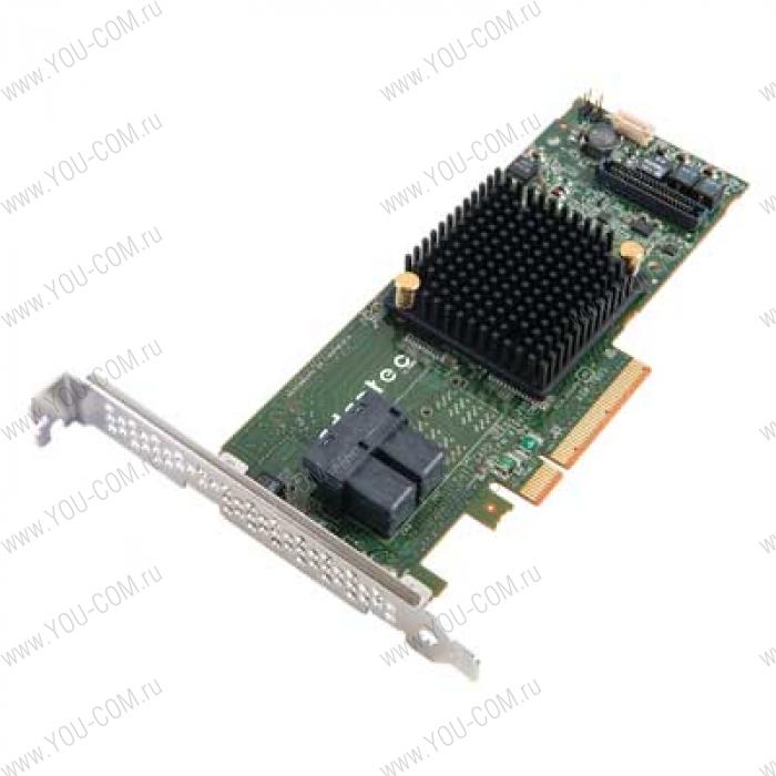 Контроллер Adaptec ASR-7805 (PCI-E v3 x8, LP) KIT SAS 6G, RAID 0,1,10,5,6.., 8port(int 2*SFF8643), 1Gb cache + каб. 2*2279800-R
