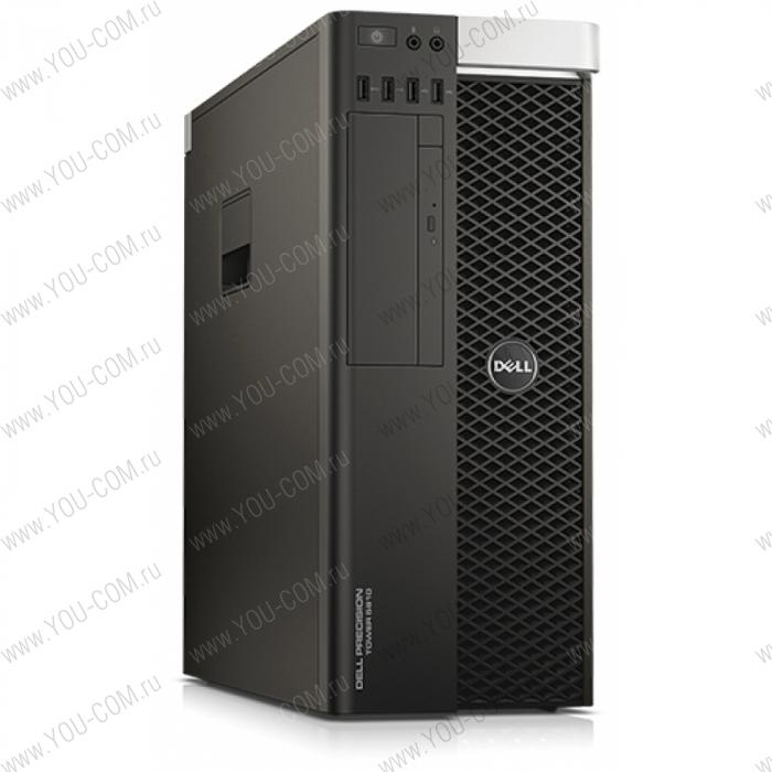 Dell Precision T5810 E5-1620v3 (3.5GHz) 4C 10M, 16GB (4*4GB) 2133MHz DDR4 ECC RDIMM, 1TB SATA 7.2k 3.5",  AMD FirePro W5100 4Гбайт (4*DP; 2 adapter DP–SL-DVI),Integrated SATA controller, DVD+/-RW, RUS/LAT QWERTY KB212-B keyboard, optical mouse, Win 7 Pro