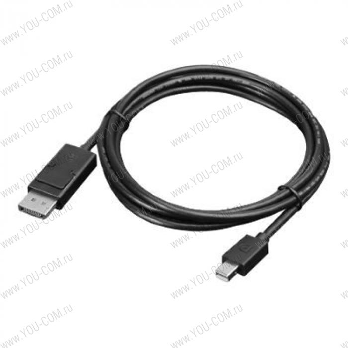 Кабель Lenovo Mini-DisplayPort to DisplayPort Cable 2m ( M to M, 20-pin Mini-DP is DP 1.2 / HDCP 1.3, Resolution supported is 4096 x 2160 @ 60Hz. , backwards compatible to DP 1.1a)