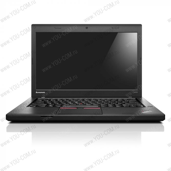 ThinkPad L450 14"HD(1366x768),i3-5005U(2,0 GHz),4Gb(1),500GB@5400+8GbSSD, HD Graphics 5500, WiFi,BT,WWAN ready,6cell,Cam,DOS,1y c.y., 1,92 kg MTM20DT