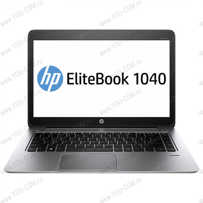 Ноутбук HP EliteBook Folio Ultrabook 1040 Core i5-5200U 2.2GHz,14" HD+ LED AG Cam,4GB DDR3L(4GB FIX + 4Gb 1DIMM),128GB SSD,WiFi,BT,6CCL,1.58kg,3y,Win7Pro(64)+Win8.1Pro(64)+RJ45/VGA Adapter