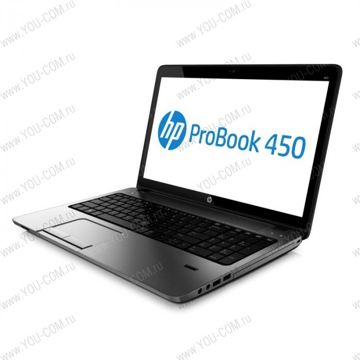 HP ProBook 450 Core i3-5010U 2.1GHz,15.6" HD LED AG Cam,4GB DDR3L(1),500GB 5.4krpm,DVDRW,WiFi,BT,4C,FPR,2.4kg,1y,Win7Pro(64)+ Win8Pro(64)+Сумка