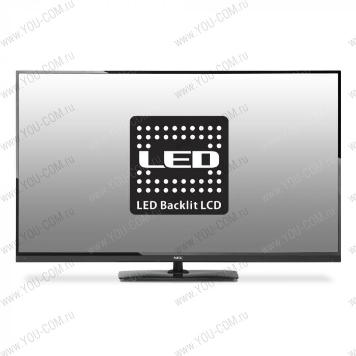 Профессиональная панель NEC Public Display E464 диагональ 46" Black A-MVA с LED подсветкой, 350cd/m2; 4000:1; 1920x1080; 16:9; 6.5ms GTG; 176/176; D-sub, S-video, RGBHV(BNC), Component (BNC), Composite(BNC); DVI-D, HDMI, RS232 (LCD, нек, ЖК дисплей, черны
