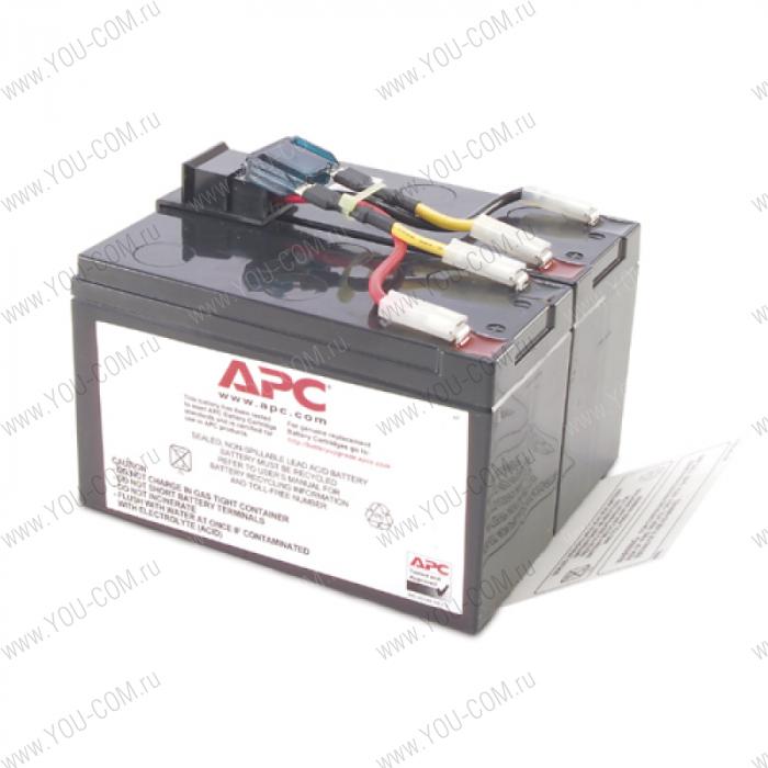 Комплект сменных батарей для источника бесперебойного питания apc Battery replacement kit for SUA750I (сборка из 2 батарей)