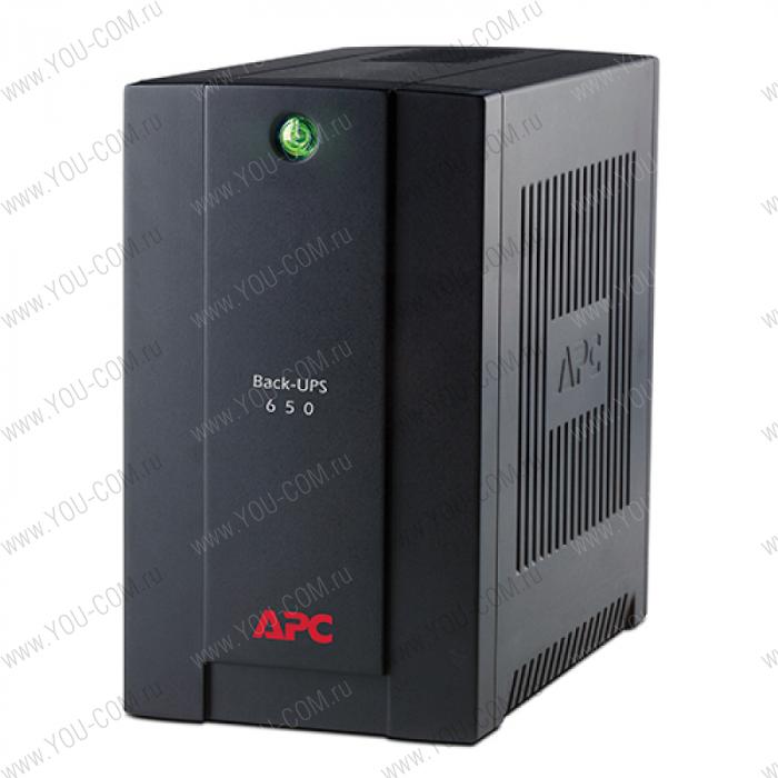 Источник бесперебойного питания APC Back-UPS 650VA/390W, 230V, 4 Russian outlets (1 Surge & 3 batt.), USB, user repl. batt.,(DISCONTINUED, REPLACED BY BC750-RS)