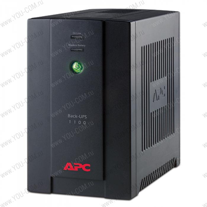 APC Back-UPS RS, 1100VA/660W, 230V, AVR, 4xRussian outlets (4 batt.), Data/DSL protection, user repl. batt., 2 year warranty (REP.BR1100CI-RS)