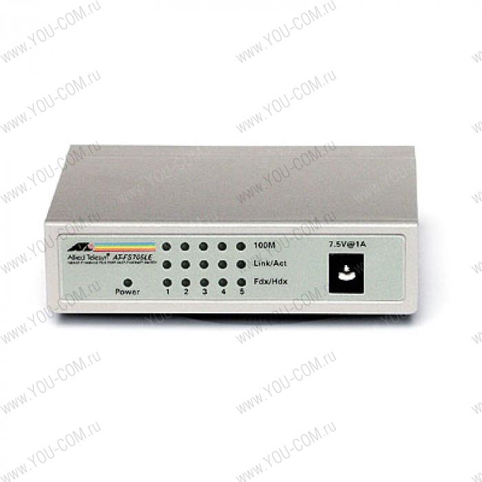 Allied Telesis 5x10/100TX with ext P/S - NO MDI/MDIx on all ports, Layer 2 Switch Unmanaged