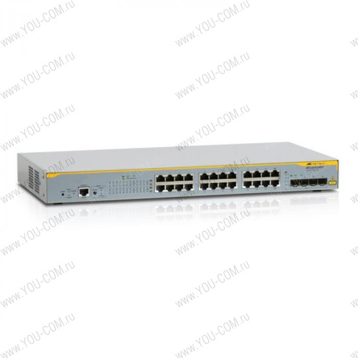 Allied Telesis L2+ switch with 20 x 10/100/1000TX ports and 4 100/1000TX / SFP combo ports (24 ports total)