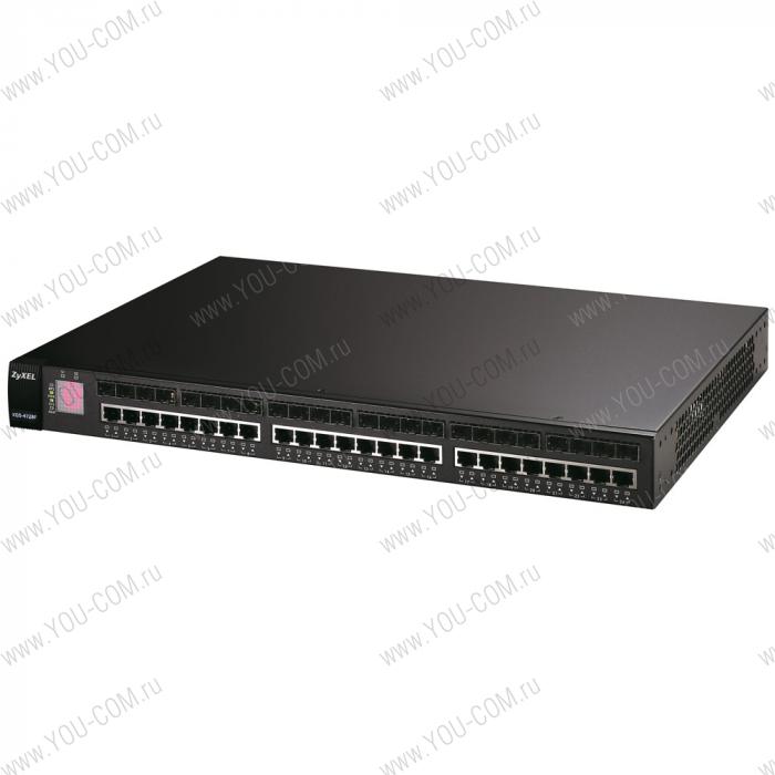 ZyXEL Коммутатор L3+ Gigabit Ethernet с 24 разъемами RJ-45 совмещенными с SFP-слотами, 2 портами 12G для стекирования и слотом расширения'
