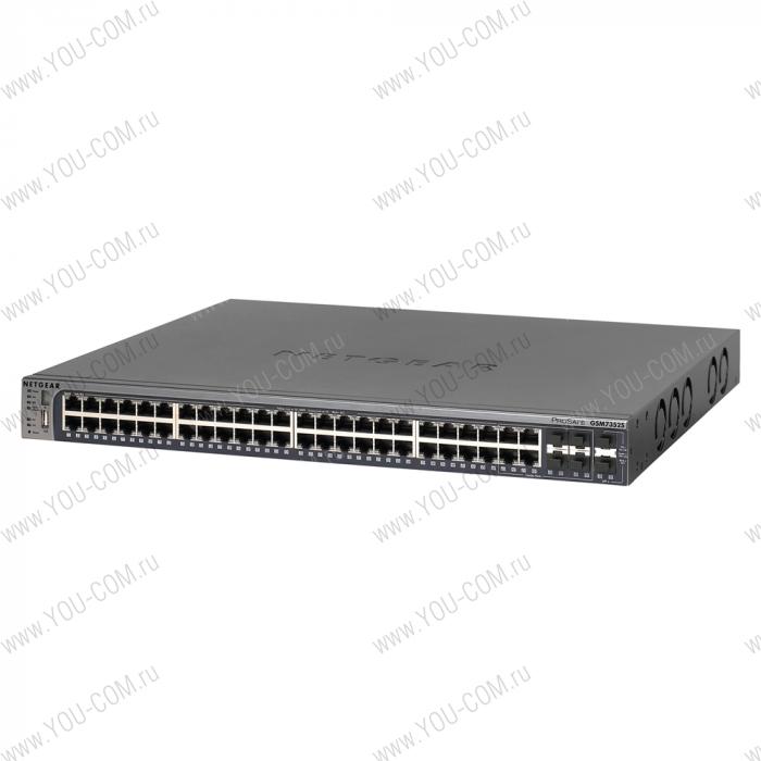 NETGEAR Managed L3 switch with CLI, 44GE+4SFP(Combo)+2xSFP+(10G) ports and 2 slots for 10GE modules, stackable (GSM7352Sv2)