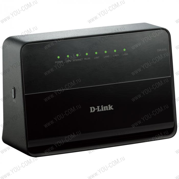D-Link DIR-615/A/N1A, 802.11n Wireless Router with 4-ports 10/100 Base-TX switch