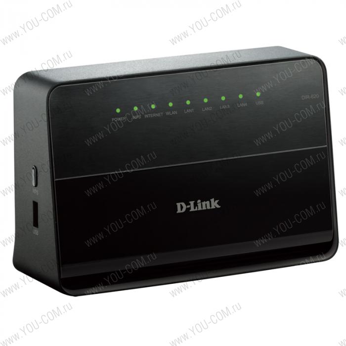 D-Link DIR-620, Wireless Router, 3G/CDMA/WiMAX, 4xLAN, 1x10/100Base-TX WAN, USB, 802.11n [DIR-620/B/D1B]