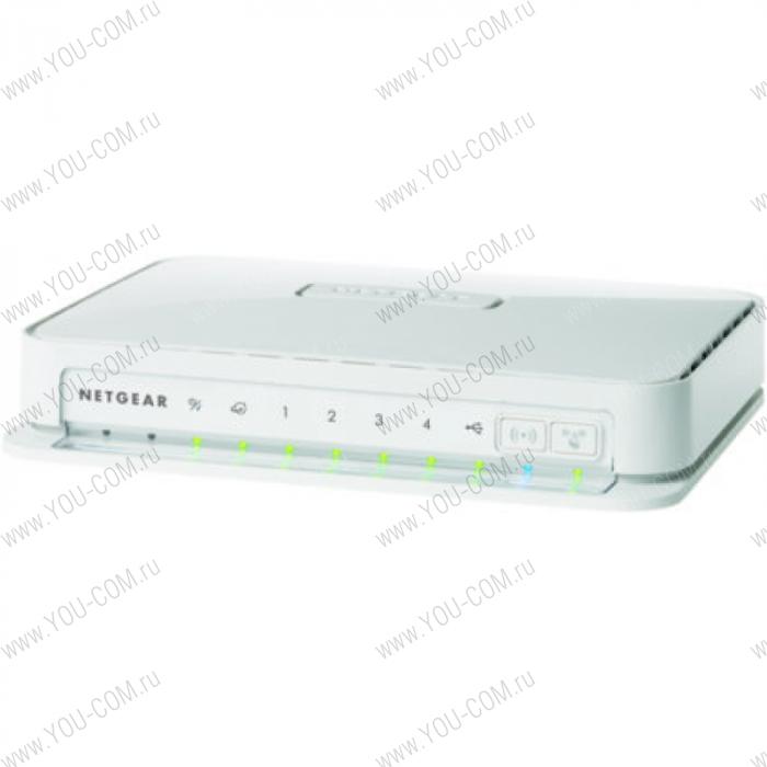 NETGEAR Wireless Router 802.11n 300 Mbps (1 WAN and 4 LAN 10/100 Mbps ports), supports IPTV and 3G modems