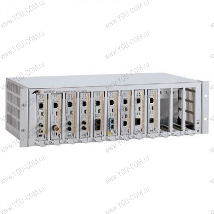 Шасси для медиаконвертеров Allied Telesis 12-slot media converter rack-mount chassis with a removable internal universal power supply, Rack Mount Kit