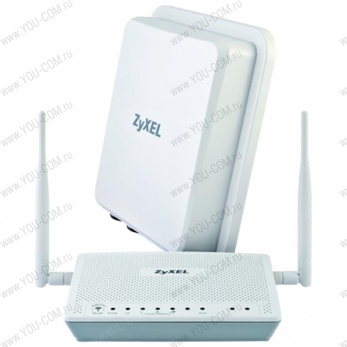 ZyXEL Уличный модем LTE с точкой доступа (Yota/Мегафон/МТС Ready) Wi-Fi 802.11n 300 Мбит/с и коммутатором Gigabit Ethernet