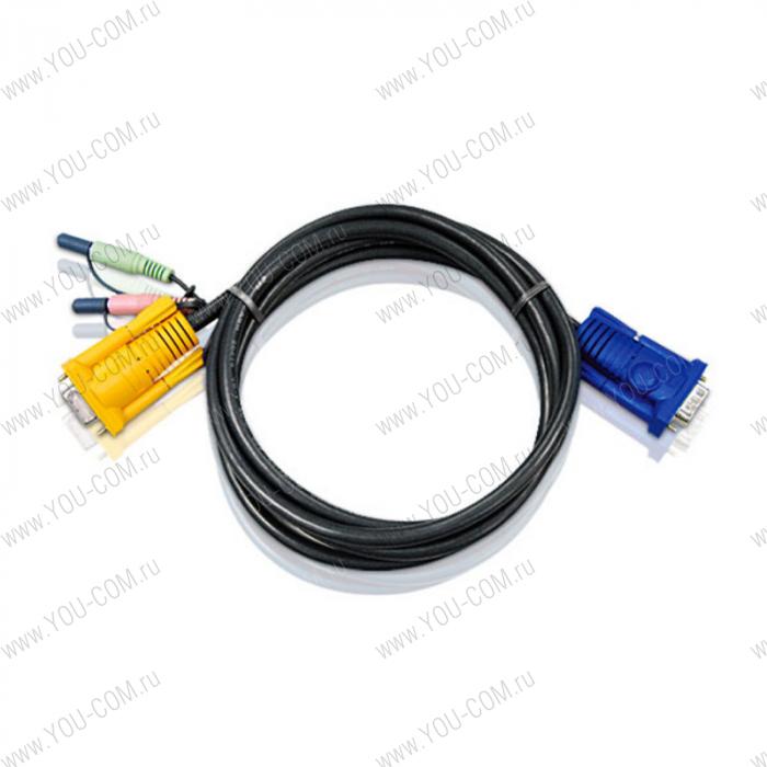 Кабель ATEN CABLE SP15F -- HD15M/AUDIO/AUD; 3M*2L-5203A