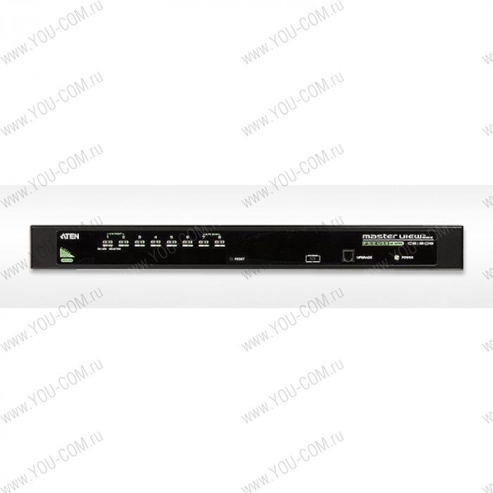 ATEN 8 PORT PS/2 USB KVMP SWITCH W/230V ADP.