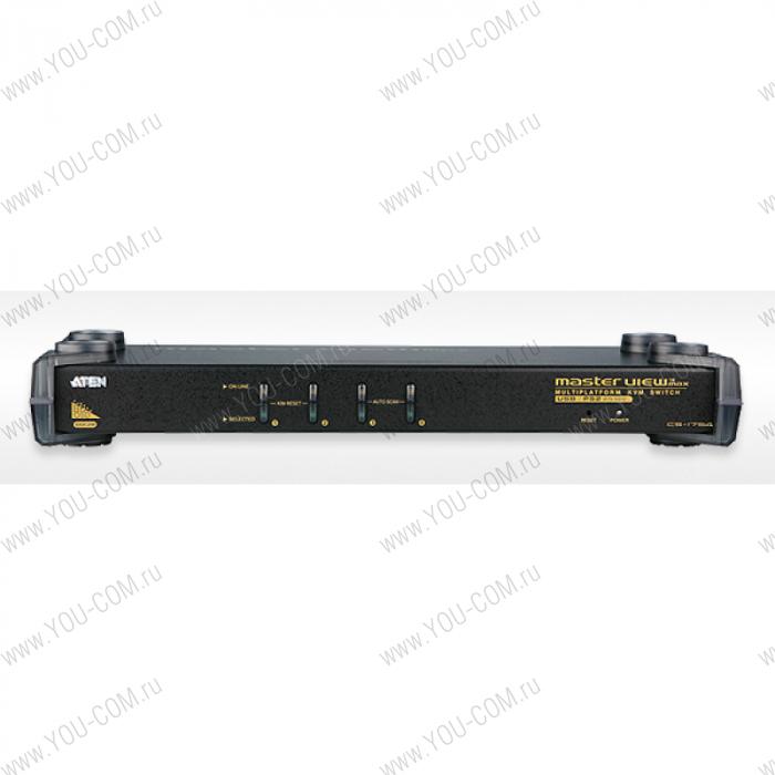 ATEN 4 PORTS KVM&USB MAX FOR PS/2 W/230V ADP.