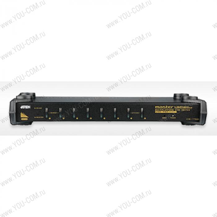 ATEN 8 PORTS KVM&USB MAX FOR PS/2 W/230V ADP.