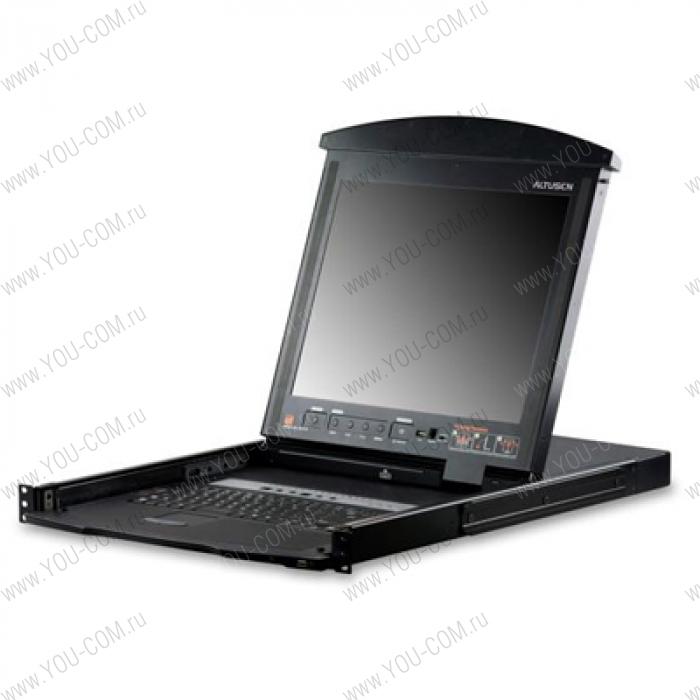 16P CAT-5 HIGH DENSITY DUAL RAIL LCD KVM*KL1516AM-AW-RG