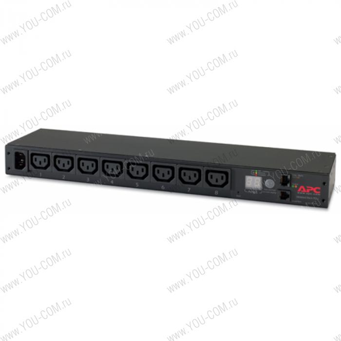 APC Rack PDU, Metered, 1U, 12A/208V, 10A/230V, (8) C13