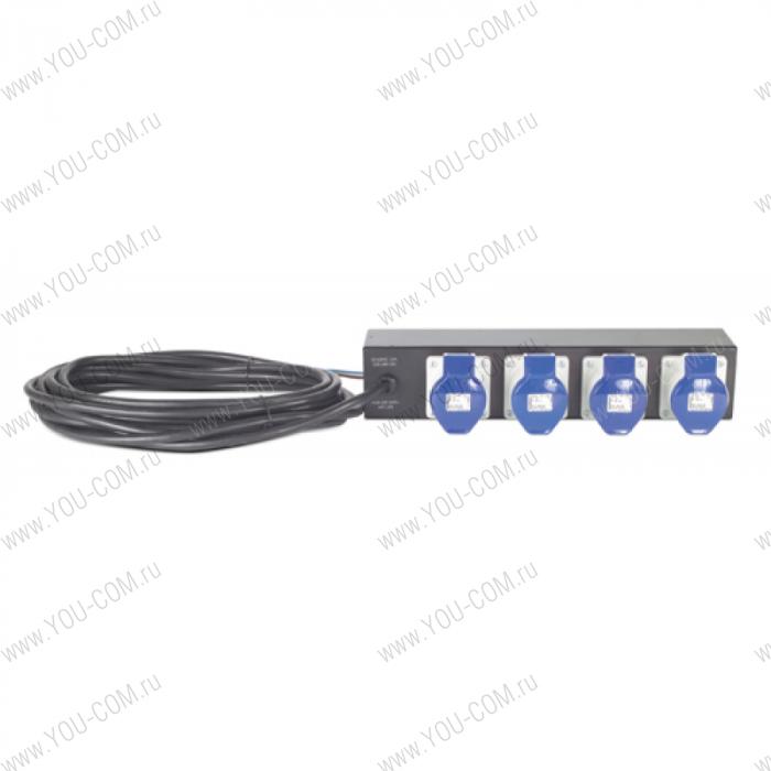 APC Rack PDU Extender, Basic, 2U, 32A, 230V, (4) IEC 309 out; Hard Wire in