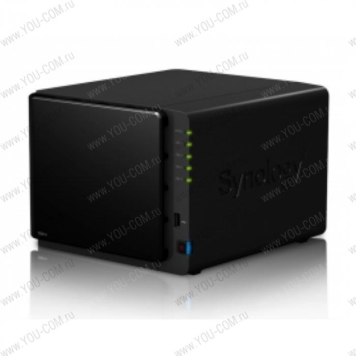 Synology DiskStation DS414 1,33GhzCPU/1GB/RAID0,1,10,5,5+spare,6/up to 4HDDs SATA(3,5' or 2,5')2xUSB3.0,1xUSB2.0/2GigEth/iSCSI/2xIPcam(up to 16)/1xPS repl DS413