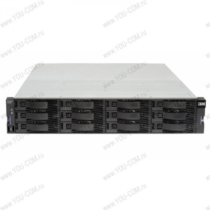 IBM/Lenovo Storwize V3700 LFF Dual Control Enclosure 2U(upto12x3.5" SAS HDD,4xISCSI 1GbE+6x6Gb miniSAS(sff-8644)host ports,2xExp slot,2x4GB cache,Dual 6Gb miniSAS port f/ Exp.Enclosure(2072L2C)