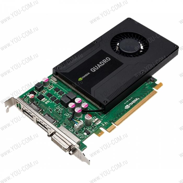 PNY Quadro K2000 2GB PCIE 2xDP DVI 954/1000 128-bit DDR5 384 Cores DP to DVI-D SL & DVI-I to VGA adapter, Bulk